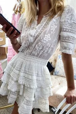 LoveShackFancy Quincy Mini Dress