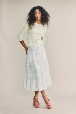 LoveShackFancy Donna Midi Skirt