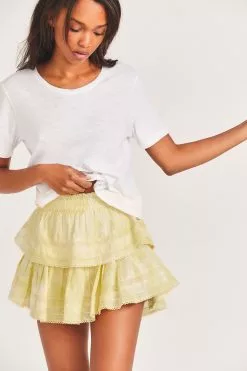 LoveShackFancy Ruffle Mini Skirt New Arrivals