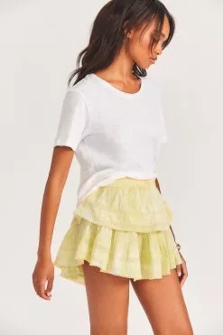 LoveShackFancy Ruffle Mini Skirt New Arrivals