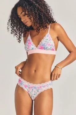 LoveShackFancy LSF X Stripe & Stare Lace Bralet And Knicker Sleepwear