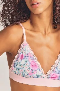 LoveShackFancy LSF X Stripe & Stare Lace Bralet And Knicker Sleepwear