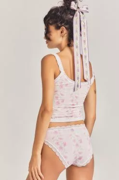 LoveShackFancy LSF X Stripe & Stare Lace Cami And Knicker Sleepwear