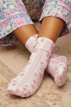 LoveShackFancy Sale LSF X Stripe & Stare Primrose Plaid Socks 5 LoveShackFancy Sale LSF X Stripe & Stare Primrose Plaid Socks