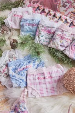 LoveShackFancy LSF X Stripe & Stare Days Of The Week Box Sleepwear