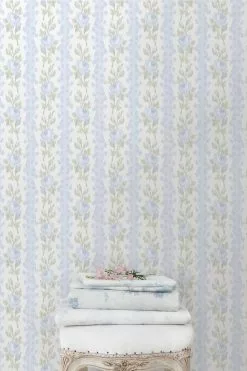 LoveShackFancy Blooming Heirloom Wallpaper - BLUE ROMANCE View All