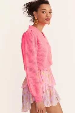 LoveShackFancy New Arrivals Avignon Cropped Cardigan Sweater