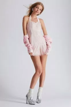 LoveShackFancy Sale Peterson Mini Sequin Halter Dress