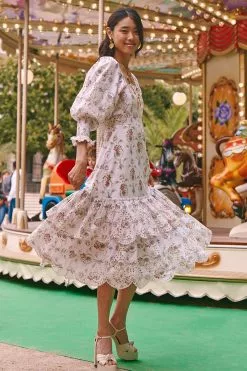 LoveShackFancy Toulon Midi Dress Sale