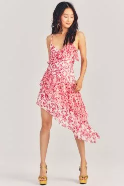 LoveShackFancy Newport Silk Midi Dress