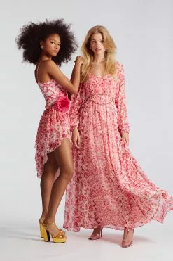 LoveShackFancy Newport Silk Midi Dress