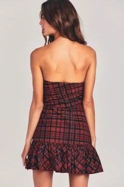 LoveShackFancy Tilson Plaid Mini Dress