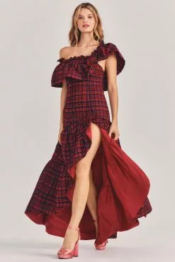 LoveShackFancy Sale Martini Plaid Midi Dress