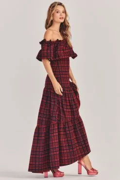 LoveShackFancy Sale Martini Plaid Midi Dress