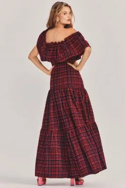 LoveShackFancy Sale Martini Plaid Midi Dress