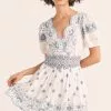 LoveShackFancy Valente Mini Dress - IVORY SHORES Dresses