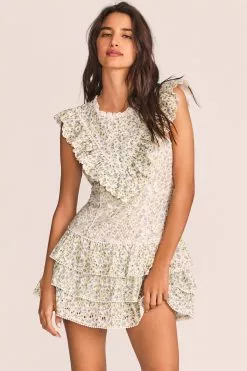 LoveShackFancy New Arrivals Lunetta Mini Dress