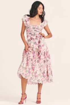 LoveShackFancy Harlyn Midi Dress