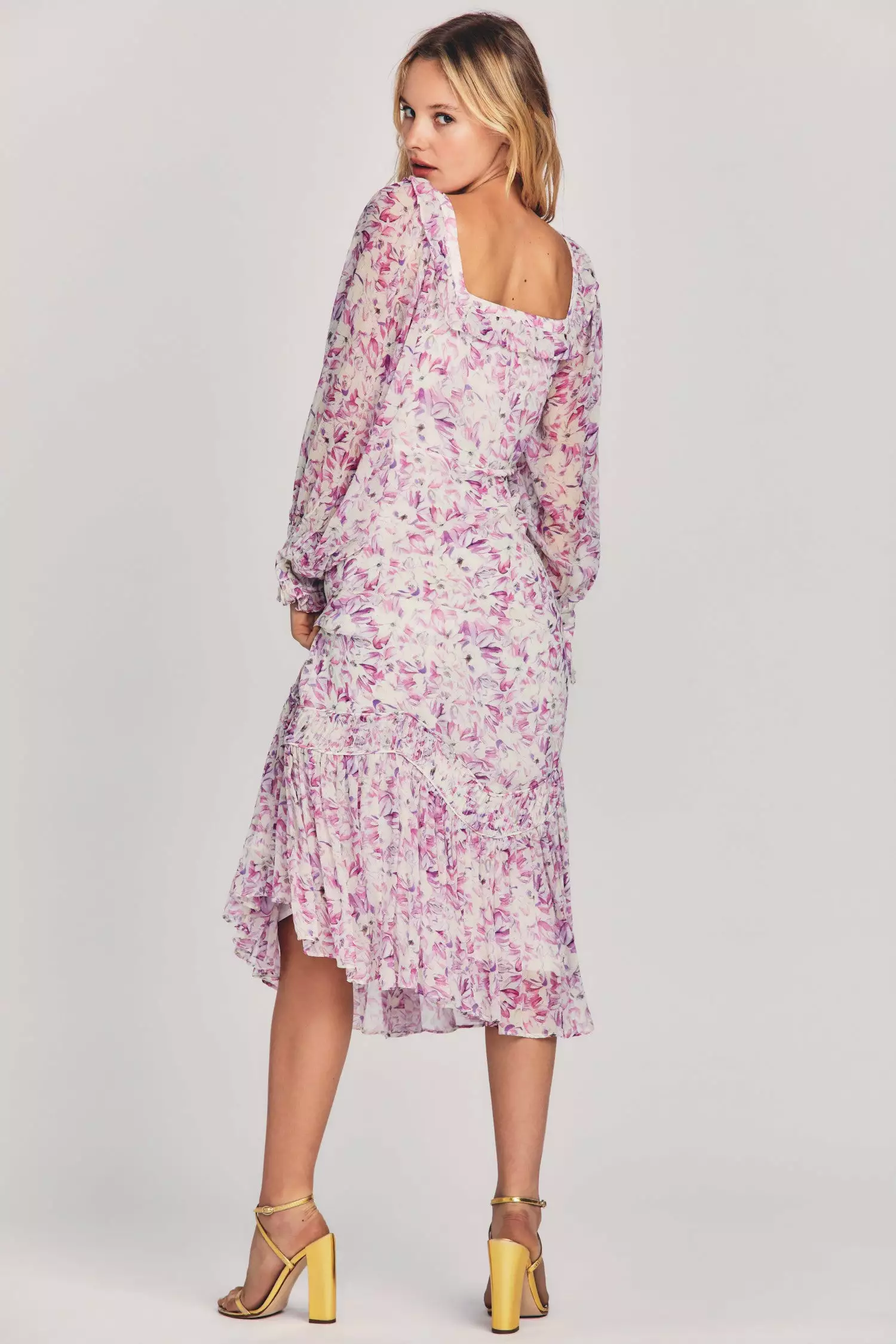 LoveShackFancy Sale Julio Silk Midi Dress 4 LoveShackFancy Sale Julio Silk Midi Dress