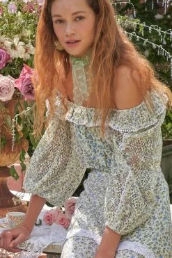 LoveShackFancy Dorabella Crop Top