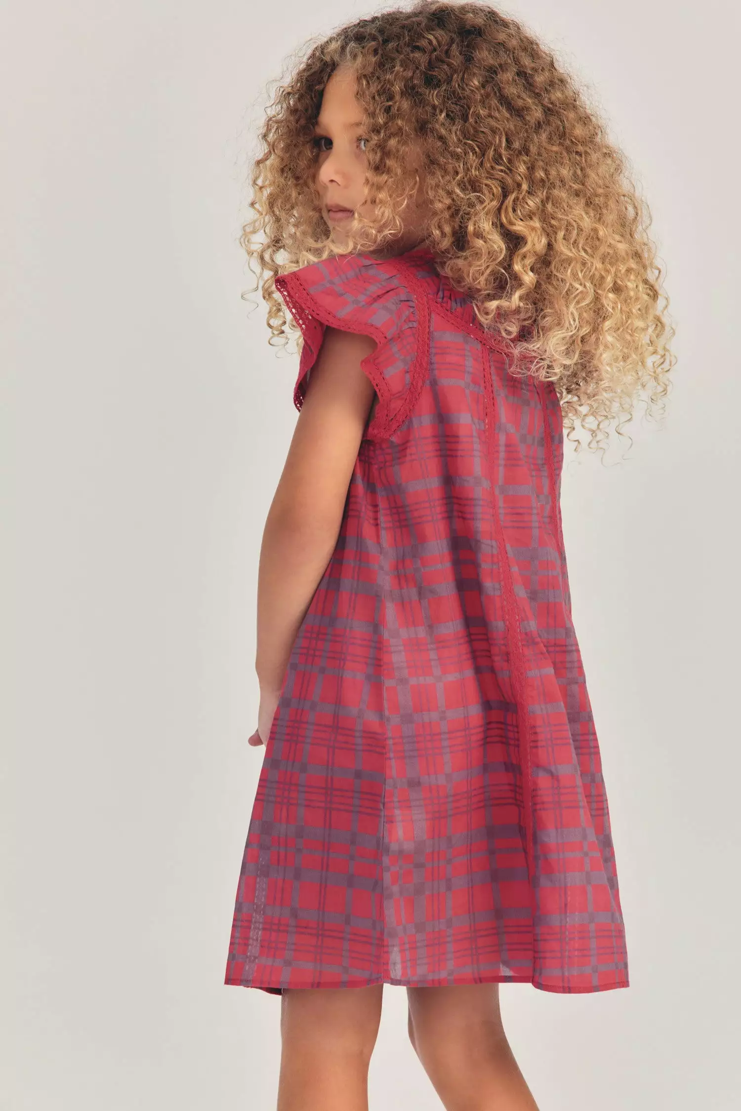 LoveShackFancy Girls Flutter Sleeve Mini Gown 5 LoveShackFancy Girls Flutter Sleeve Mini Gown