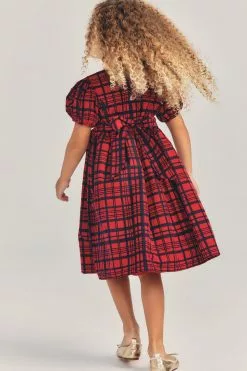 LoveShackFancy Girls Plaid Holly Dress 8 LoveShackFancy Girls Plaid Holly Dress