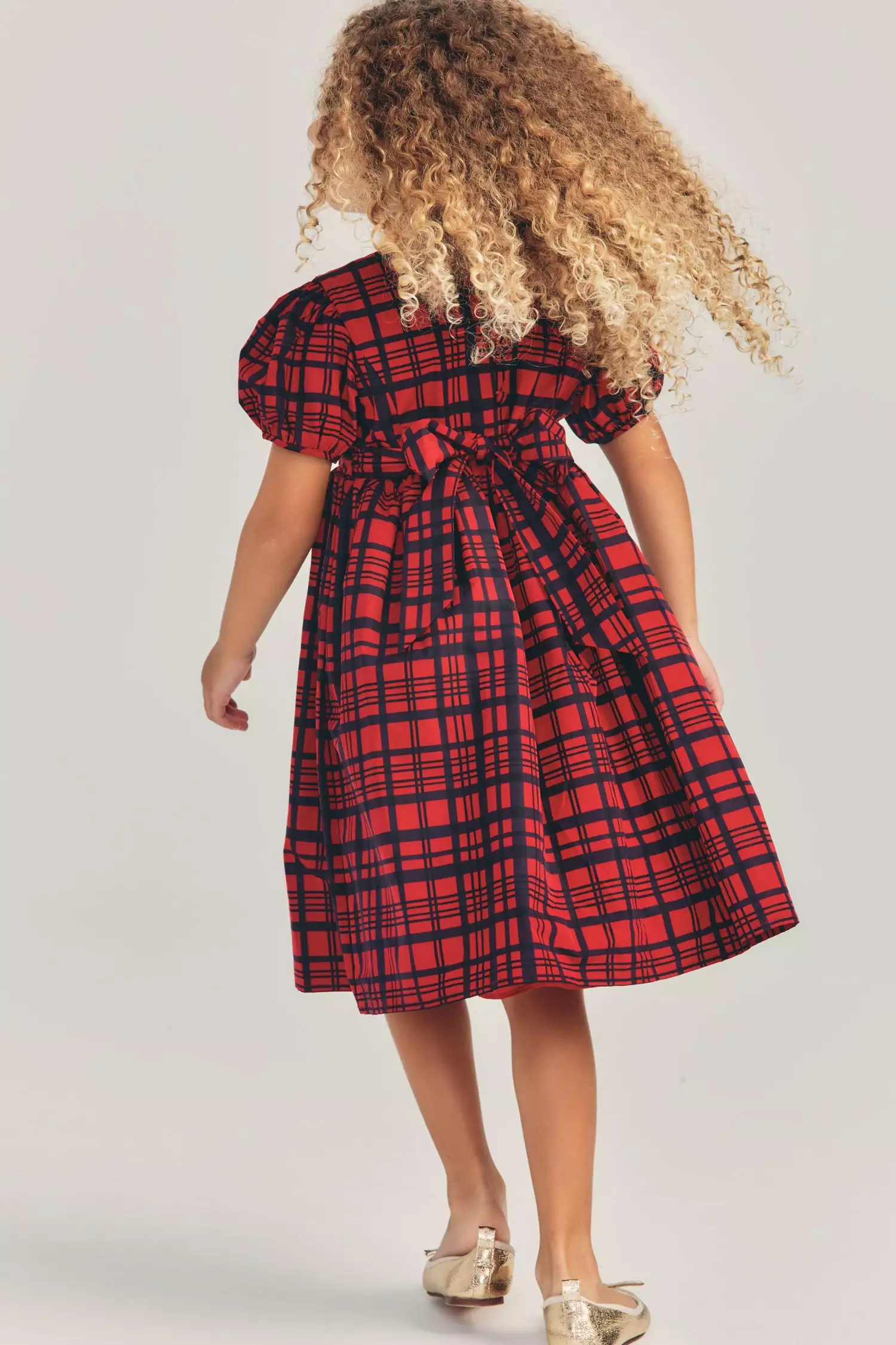 LoveShackFancy Girls Plaid Holly Dress 4 LoveShackFancy Girls Plaid Holly Dress