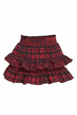 LoveShackFancy Girls Plaid Billie Skirt