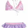 LoveShackFancy Girls Mini Harbor Bikini Set - PURPLE PANSY MULTI Little Girls