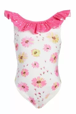 LoveShackFancy Girls Junip One Piece - BRIGHT PEONY MULTI Little Girls