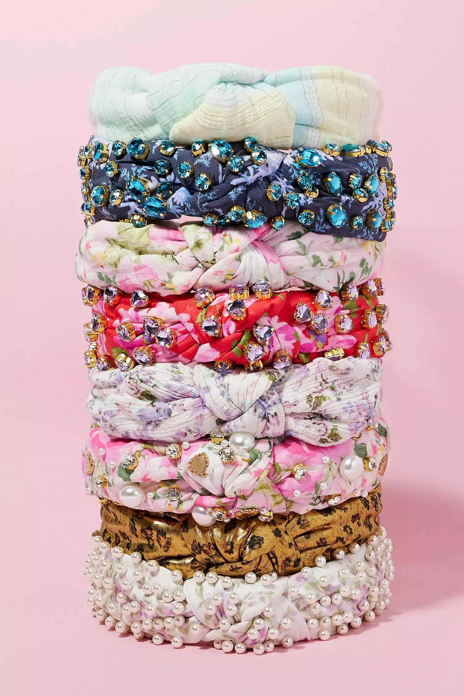 LoveShackFancy X Lele Sadoughi Heart Crystal Knotted Headband 3 LoveShackFancy X Lele Sadoughi Heart Crystal Knotted Headband