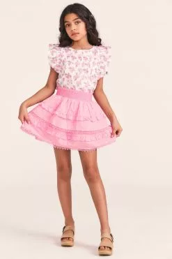LoveShackFancy X American Girl Girls Rosy Ruffle Billie Skirt