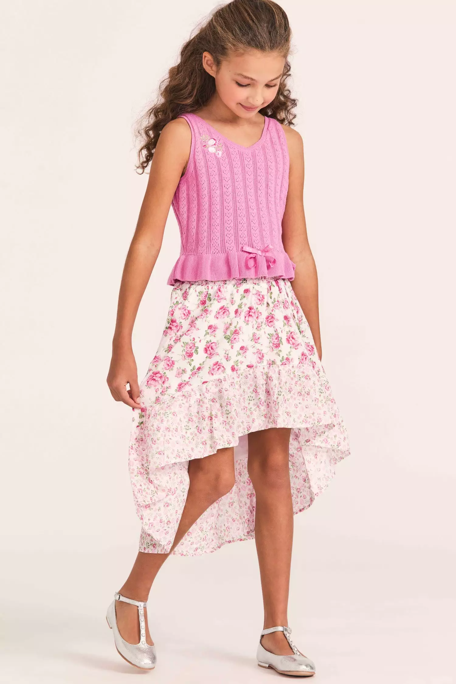 LoveShackFancy X American Girl Girls Floral Flutter Skirt 2 LoveShackFancy X American Girl Girls Floral Flutter Skirt
