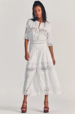 LoveShackFancy Beth Midi Dress