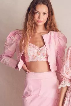 LoveShackFancy Eleora Crop Jacket 9 LoveShackFancy Eleora Crop Jacket