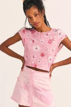 LoveShackFancy Rubin Cropped Tee