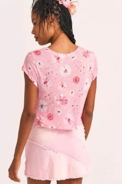 LoveShackFancy Rubin Cropped Tee