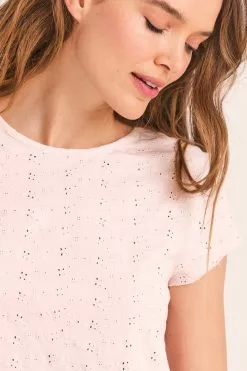 LoveShackFancy Rubin Cropped Tee Tops