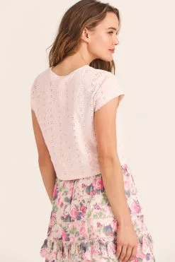 LoveShackFancy Rubin Cropped Tee Tops 7 LoveShackFancy Rubin Cropped Tee Tops