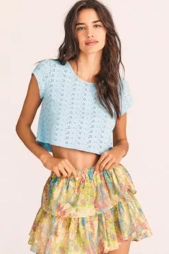 LoveShackFancy New Arrivals Rubin Cropped Tee