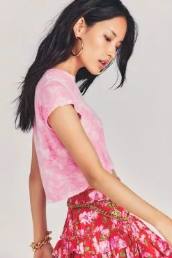 LoveShackFancy Rubin Cropped Tee