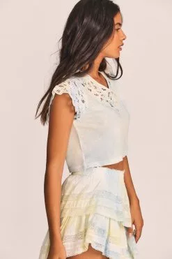 LoveShackFancy Rubin Lace Tee New Arrivals