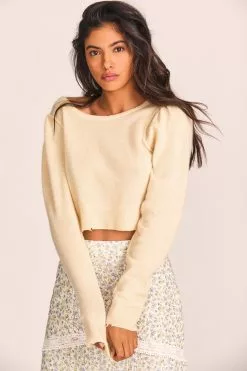 LoveShackFancy Lune Crop Pullover