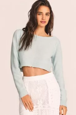 LoveShackFancy Lune Crop Pullover