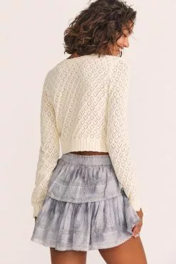 LoveShackFancy Janie Cropped Cardigan New Arrivals