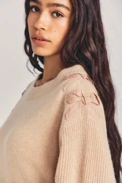 LoveShackFancy Shen Cashmere Pullover Sweater