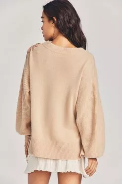 LoveShackFancy Shen Cashmere Pullover Sweater
