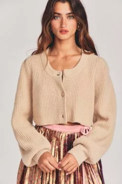 LoveShackFancy Sale Branton Cashmere Cropped Cardigan
