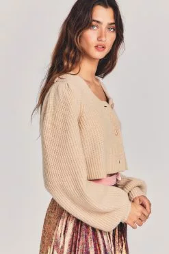 LoveShackFancy Sale Branton Cashmere Cropped Cardigan