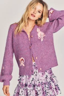 LoveShackFancy Brookie Wool Cardigan Tops